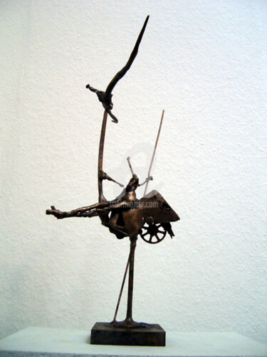Sculpture intitulée "Totor." par Michael Dumont, Œuvre d'art originale, Métaux