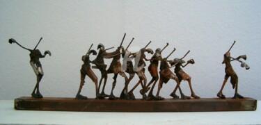 Skulptur mit dem Titel "le chemin" von Michael Dumont, Original-Kunstwerk, Metalle
