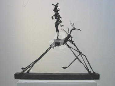 Escultura titulada "acrobates" por Michael Dumont, Obra de arte original, Metales