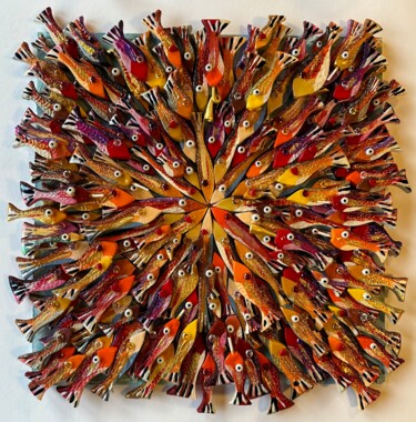 Sculpture titled "Sunny Day" by Michael Fantozzi, Original Artwork, Acrylic Mounted on Wood Panel