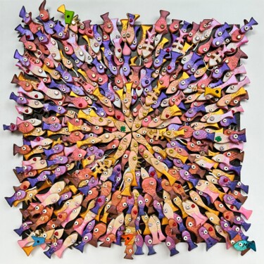 Peinture intitulée "Did You Say Purple?" par Michael Fantozzi, Œuvre d'art originale, Acrylique Monté sur Panneau de bois