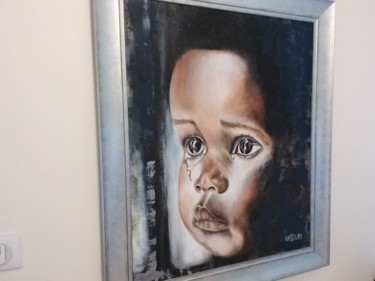 Painting titled "Jackson" by Myriam Cauvin, Original Artwork, Oil