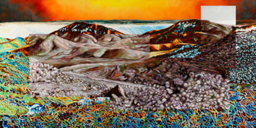 Painting titled "Dead Sea-1" by Michael Hazin, Original Artwork, Oil