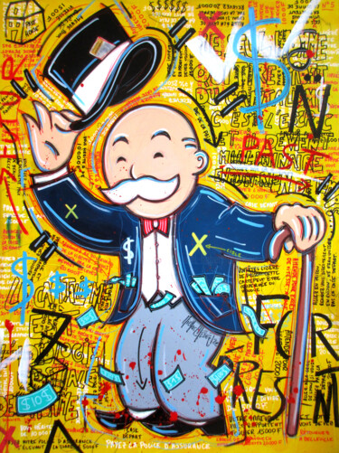 Painting titled "Monopoly" by Michael Hebert, Original Artwork, Acrylic