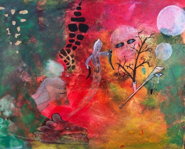 Malarstwo zatytułowany „LSD ...” autorstwa Michael Henning, Oryginalna praca, Akryl