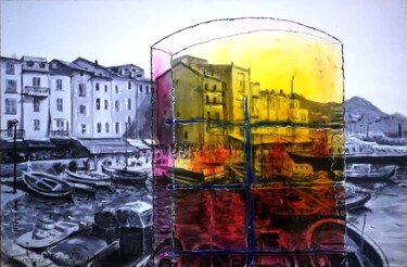 Peinture intitulée "St Tropez en semaine" par Michael Jiliak, Œuvre d'art originale, Acrylique