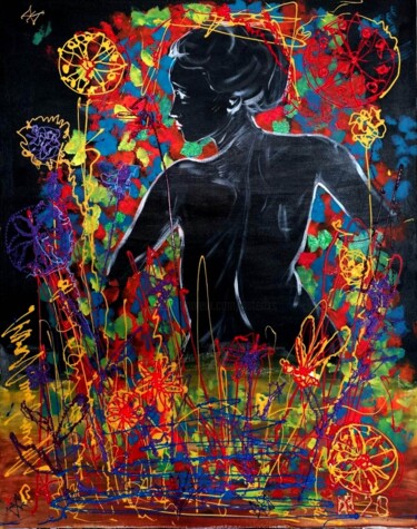 Malarstwo zatytułowany „Nager dans le plais…” autorstwa Michael Jiliak, Oryginalna praca, Akryl