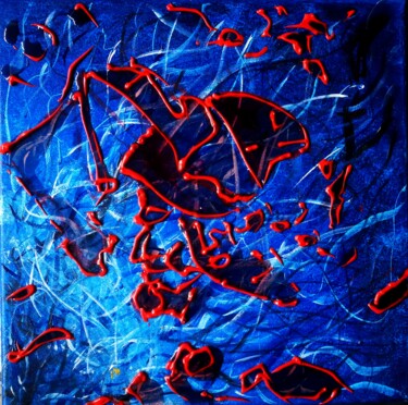 Malerei mit dem Titel "Défenseur de la com…" von Michael Jiliak, Original-Kunstwerk, Acryl