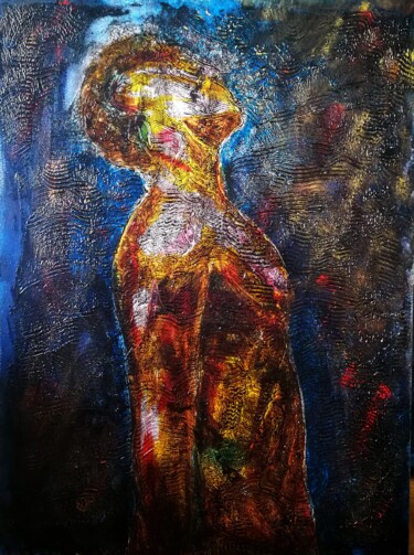 Painting titled "L'appel" by Michael Jiliak, Original Artwork, Acrylic