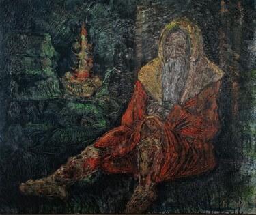 Pintura intitulada "La retraite" por Michael Jiliak, Obras de arte originais, Acrílico