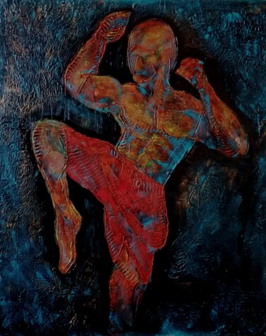 Malerei mit dem Titel "Intention" von Michael Jiliak, Original-Kunstwerk, Acryl