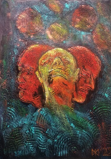 Peinture intitulée "L'Essence de la Tri…" par Michael Jiliak, Œuvre d'art originale, Acrylique