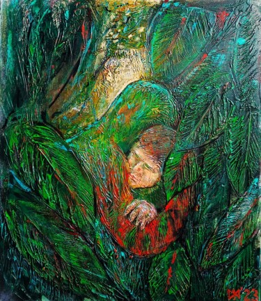 Malerei mit dem Titel "Votre étreinte" von Michael Jiliak, Original-Kunstwerk, Acryl
