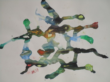 Painting titled "Crackle № 4 For Amy" by Michael Karman, Original Art, Acrylic