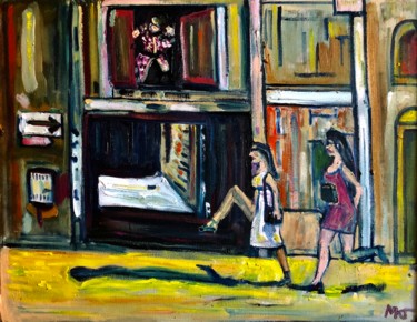 Malerei mit dem Titel "Women in Venice" von Michael Kent, Original-Kunstwerk, Öl