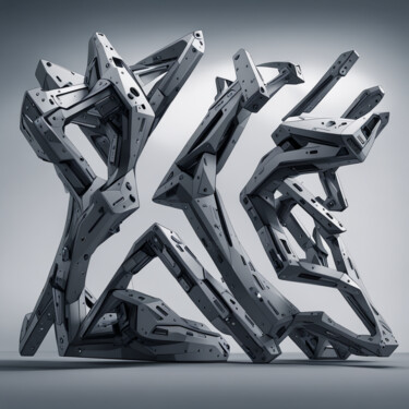 Arte digitale intitolato "Mechanik01" da Michael Konradi, Opera d'arte originale, Immagine generata dall'IA