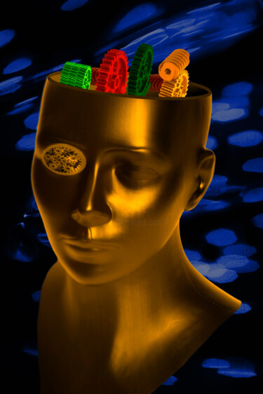 「Human Brain」というタイトルのデジタルアーツ Michael Kretzschmarによって, オリジナルのアートワーク, 写真モンタージュ
