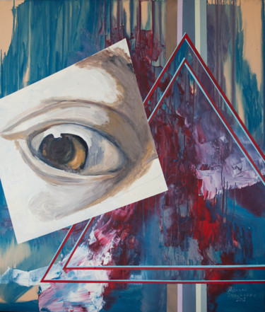 Painting titled "Omnipresent eye" by Michael Levchenko, Original Artwork, Acrylic
