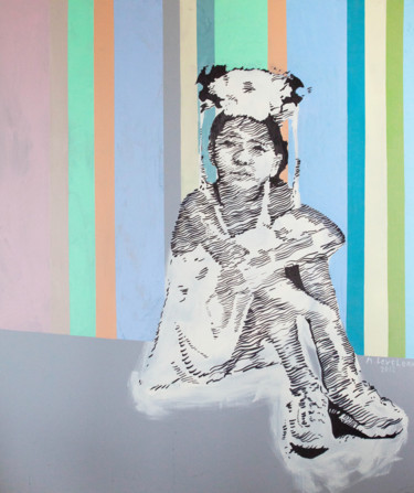Painting titled "Pekin girl" by Michael Levchenko, Original Artwork, Acrylic