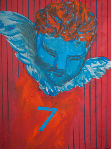 Painting titled "Angel #7" by Michael Levchenko, Original Artwork, Acrylic