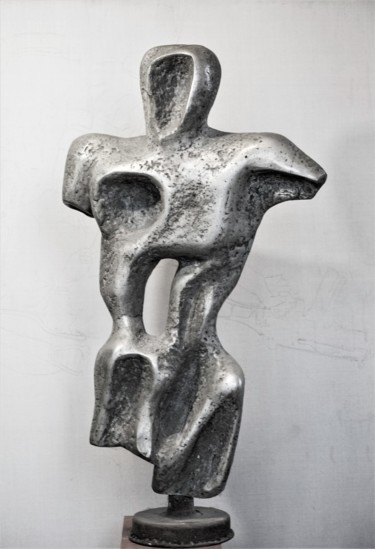 Sculpture titled "Astronot, torso" by Michael Levchenko, Original Artwork, Aluminium