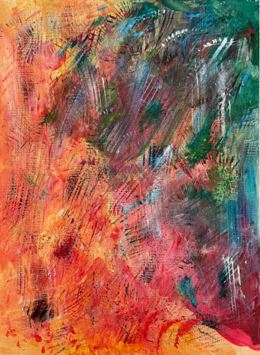Painting titled "Vibrant Chaos" by Michael Münzel, Original Artwork, Acrylic