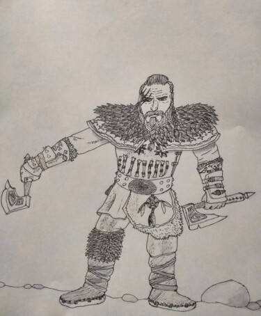绘画 标题为“Viking” 由Michael Nosov, 原创艺术品, 中性笔