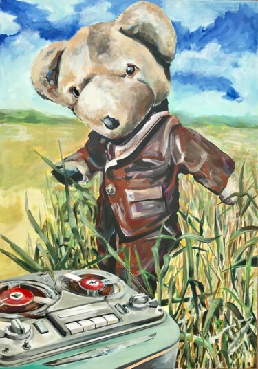 Pintura titulada "Dancing Bear" por Michael Rehr-Hoffmann, Obra de arte original, Acrílico