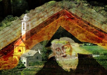 Digitale Kunst mit dem Titel "Kirche Madonna dell…" von Michael Robohm, Original-Kunstwerk, Fotomontage