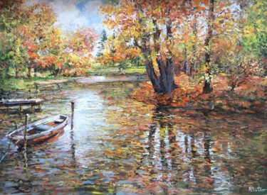 Painting titled "Countryside II" by Michael Slutsker, Original Artwork, Oil