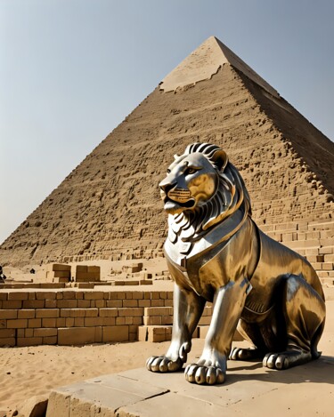 Digital Arts titled "LION CAIRO" by Michael Szczepanik, Original Artwork, AI generated image