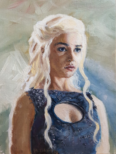 Painting titled "Dany" by Michael Thom, Original Artwork, Oil