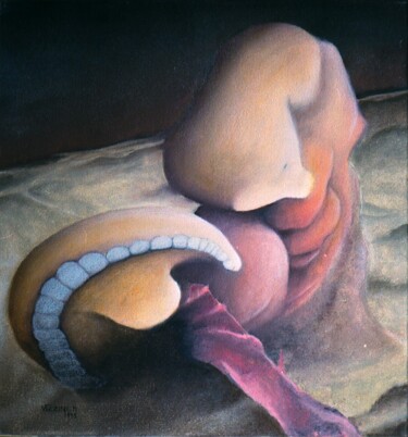 Painting titled "Organix" by Michael Vizzini, Original Artwork, Oil