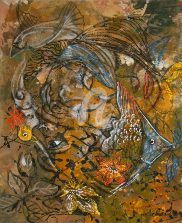 Malerei mit dem Titel "conversation-cote-4…" von Michael Wong Loi Sing, Original-Kunstwerk