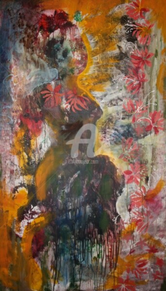 Schilderij getiteld "jacoba" door Michael Wong Loi Sing, Origineel Kunstwerk, Acryl