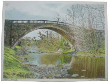 Картина под названием "Greta Bridge" - Michael Cardenas, Подлинное произведение искусства