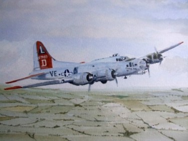 Painting titled "B17  Century Note" by Michael Land, Original Artwork, Oil