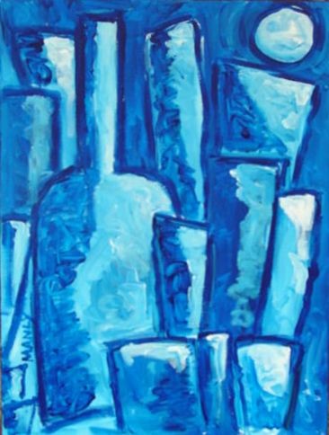 Painting titled "Blues" by Michael Manly, Original Artwork
