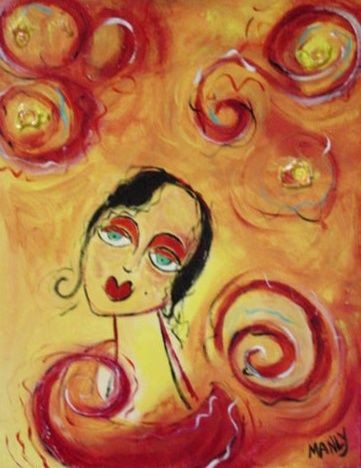 Painting titled "Glamour" by Michael Manly, Original Artwork