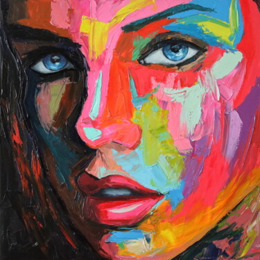 Painting titled "Anna" by Michael Mey, Original Artwork, Acrylic Mounted on Wood Stretcher frame