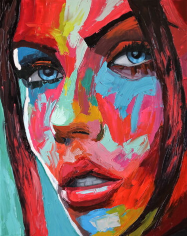 Painting titled "Amelia" by Michael Mey, Original Artwork, Acrylic Mounted on Wood Stretcher frame