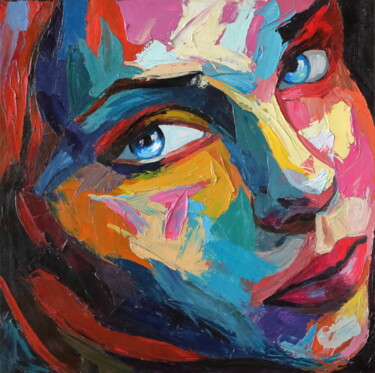 Painting titled "Emilia" by Michael Mey, Original Artwork, Acrylic Mounted on Wood Stretcher frame