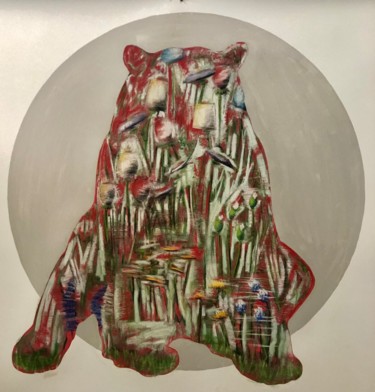 Desenho intitulada "Bear" por Michael O’Briant, Obras de arte originais, Pastel