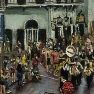 Peinture intitulée "New Orleans Parade" par Michael O’Briant, Œuvre d'art originale, Huile
