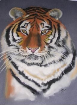 Peinture intitulée "Tigre" par Michago, Œuvre d'art originale