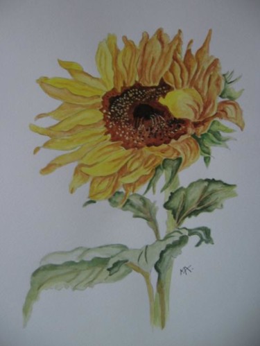 Painting titled "Tournesol" by Michago, Original Artwork