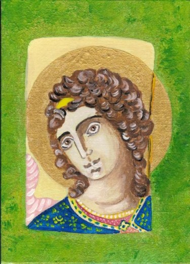 Peinture intitulée "Archange  Gabriel" par Michago, Œuvre d'art originale
