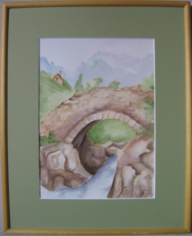 Peinture intitulée "Petit pont" par Michago, Œuvre d'art originale