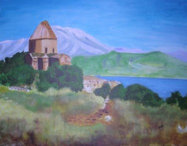 Painting titled "Paysage" by Michago, Original Artwork