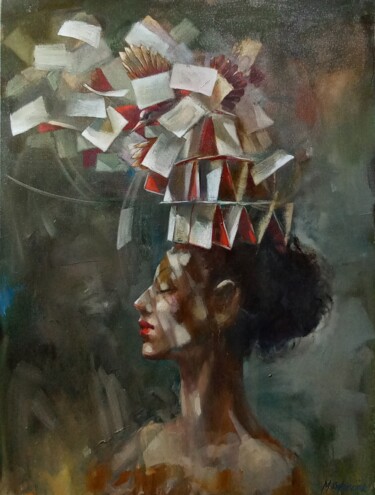Malarstwo zatytułowany „Zderzenie czwartej…” autorstwa Michał Kwarciak, Oryginalna praca, Olej